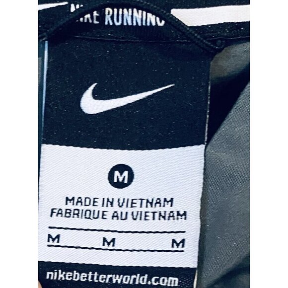 Nike Windbreaker Jacket Womens Medium Gray Swoosh Asymmetrical Full Zip Running - Picture 5 of 8